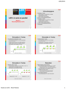 LED`s in serie en parallel