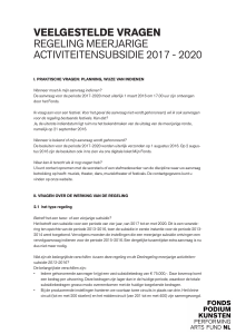 veelgestelde vragen meerjarige activiteitensubsidies 2017-2020