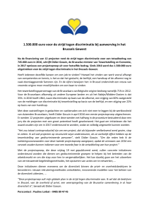 1.500.000 euro voor de strijd tegen discriminatie bij