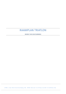 RAAMPLAN - triatlon voor trainers