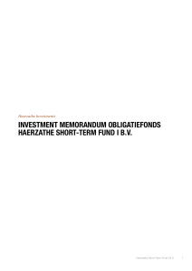 investment memorandum obligatiefonds haerzathe short