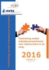 Toelichting model arbeidsovereenkomst voor bestuurders in