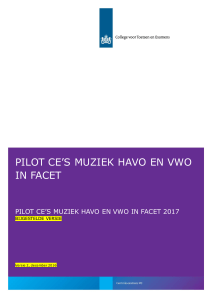 Pilot CE`s muziek havo en vwo in Facet