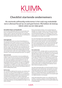 Checklist startende ondernemers