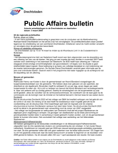 Public Affairs bulletin Actuele ontwikkelingen in de Drechtsteden en
