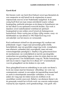 Het literaire werk van Gerrit Krol behoort zowel qua - VU-dare