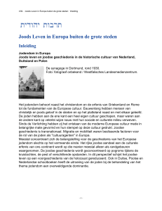 LWL · Joods Leven in Europa buiten de grote steden · Inleiding