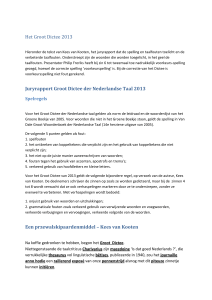 Het Groot Dictee 2013 Juryrapport Groot Dictee der Nederlandse