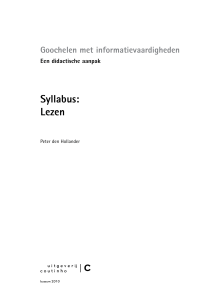 Syllabus: Lezen - Uitgeverij Coutinho