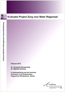 Definitief rapport Evaluatie Project Zorg voor Beter