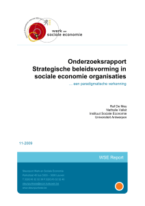 Onderzoeksrapport Strategische beleidsvorming in sociale