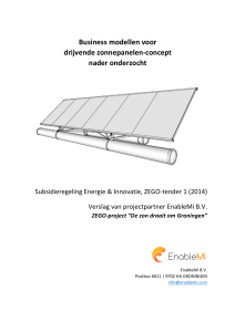 Business modellen voor drijvende zonnepanelen