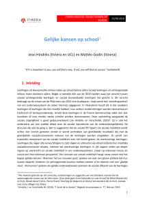 Itinera Analyse: Gelijke kansen op school