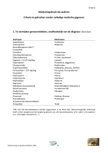 Medicatiegebruik bij ouderen Criteria te gebruiken zonder