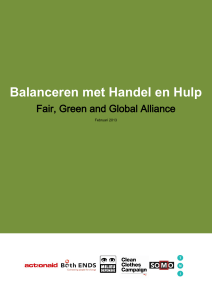 Balanceren met Handel en Hulp - Fair Green and Global Alliance