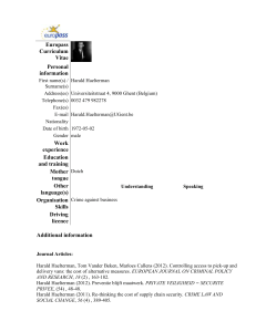 Europass Curriculum Vitae Personal information First name(s