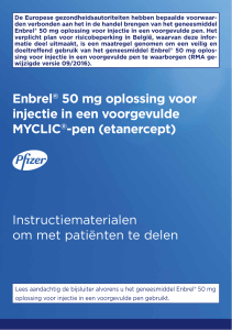 Instructiematerialen om met patiënten te delen Enbrel® 50 mg