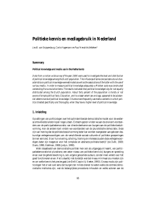 Politieke kennis en mediagebruik in Nederland