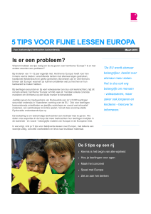 5 tips voor fijne lessen europa - Provincie West