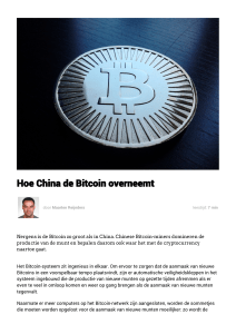 Hoe China de Bitcoin overneemt | Bright Ideas