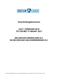 CAO SecurCash Nederland en Geldverwerking 2016