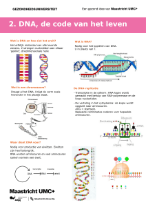 Waar dient DNA voor? - Gezondheidsuniversiteit