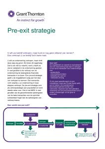 Pre-exit strategie