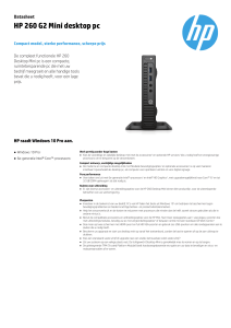 HP 260 G2 Mini desktop pc