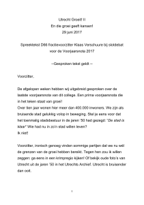 Utrecht Groeit! II En die groei geeft kansen! 29 juni - D66
