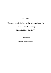 “Convergentie in het gedachtegoed van de Vlaamse politieke