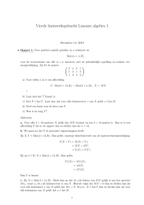 Vierde huiswerkopdracht Lineaire algebra 1