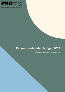 Persoonsgebonden budget 2017