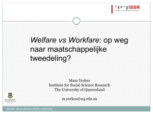 Welfare vs Workfare: op weg naar maatschappelijke