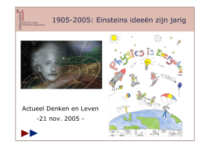 1905-2005: Einsteins ideeën zijn jarig