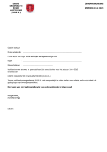 ondertekende verklaring - Dart Organisatie Regio Amsterdam