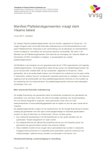 Manifest Plattelandsgemeenten vraagt sterk Vlaams beleid