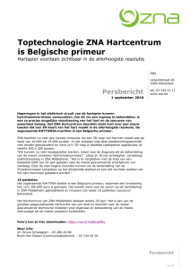 Toptechnologie ZNA Hartcentrum is Belgische primeur