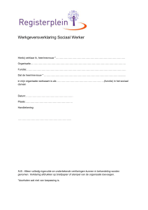 Werkgeversverklaring register Sociaal werker