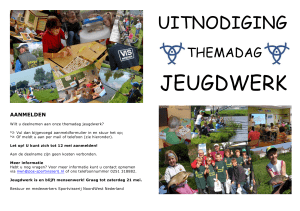 Uitnodiging themadag jeugdwerk - Sportvisserij MidWest Nederland