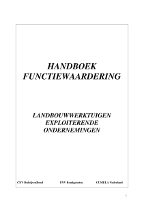 HANDBOEK FUNCTIEWAARDERING