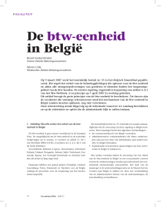 De btw-eenheid in België