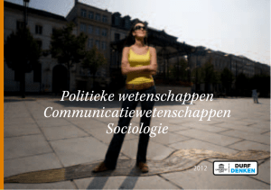 Politieke wetenschappen Communicatiewetenschappen Sociologie