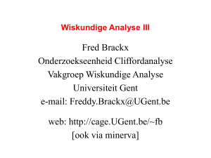 Wiskundige Analyse III