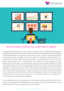 Social media monitoring: weet wat er speelt!
