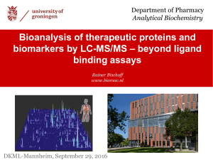Bioanalysis of therapeutic proteins and biomarkers by LC