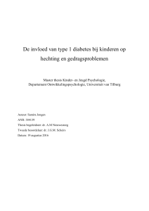 De invloed van type 1 diabetes bij kinderen op hechting en