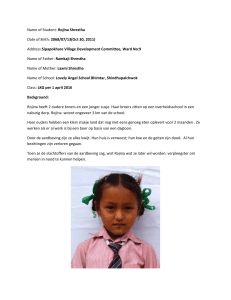 Name of Student: Rojina Shrestha Date of Birth: 2068/07/13(Oct 30