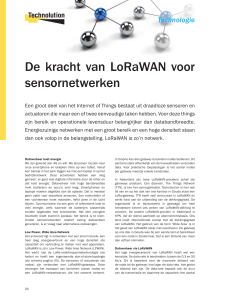 De kracht van LoRaWAN voor sensornetwerken
