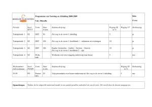 Programma van Toetsing en Afsluiting 2008-2009