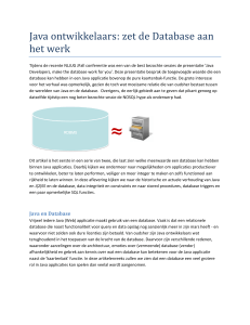 Java ontwikkelaars: zet de Database aan het werk